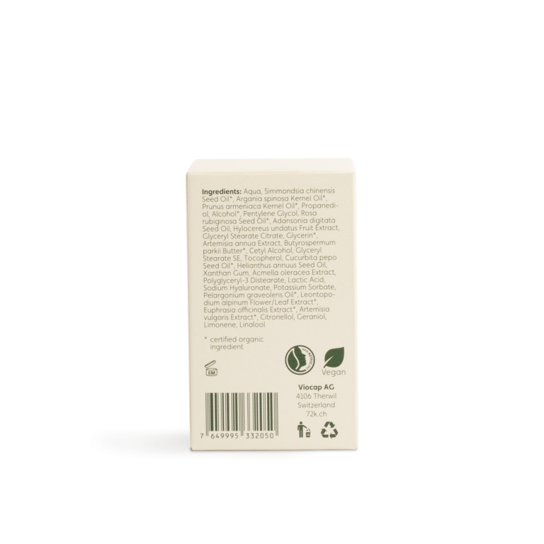 72k eye cream women back packaging