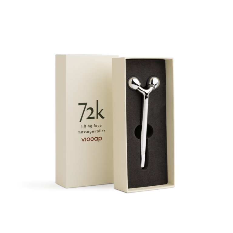 72k lifting face massage roller front product packaging open
