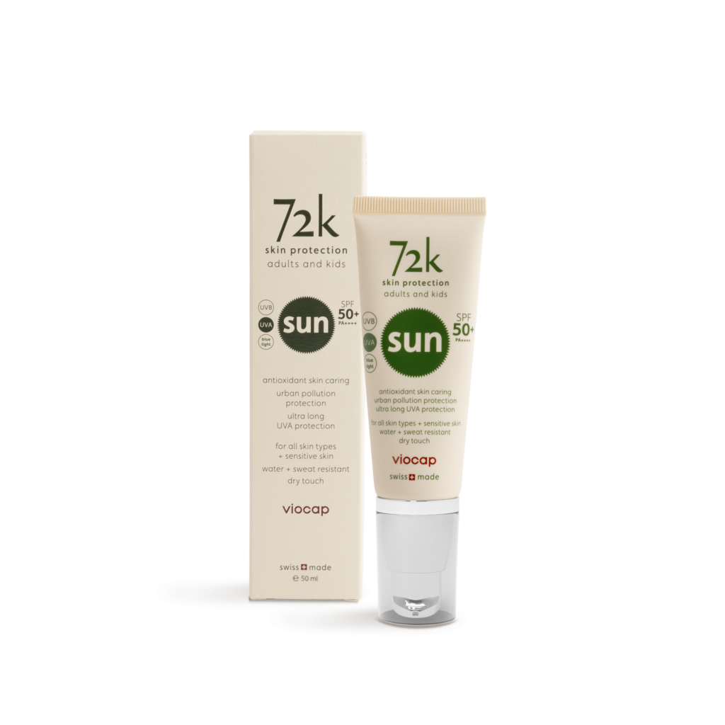 72k sun protection spf50+front product packaging